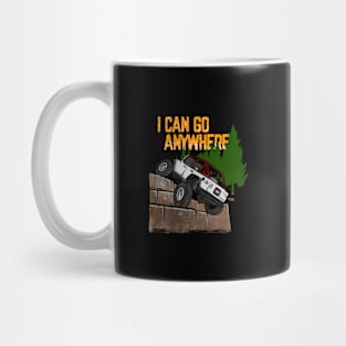 White Jeep Flex I Can Go Anywhere Mug